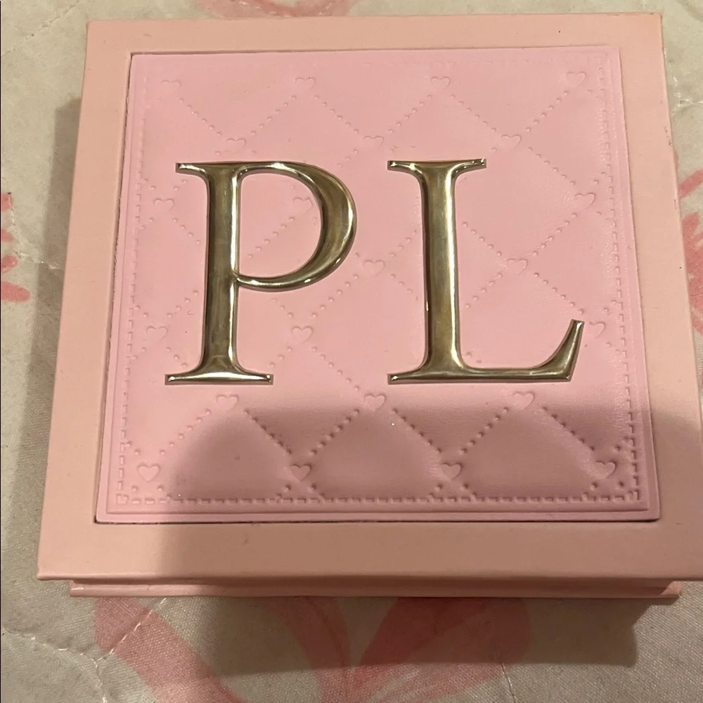 Pink Monogram 'PL' Cosmetic Compact